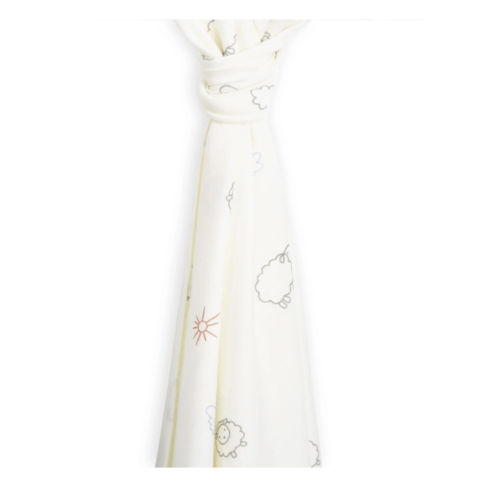 Woolino - Baby Swaddle Blanket | Natural Merino Wool Swaddler in Sheep