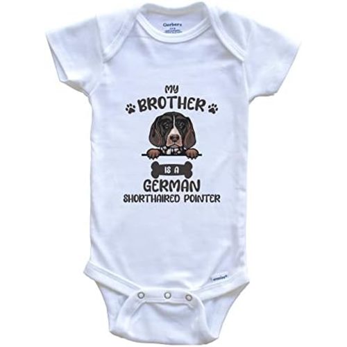 My Brother is A German Shorthaired Pointer Cute Dog Breed Baby Bodysuit