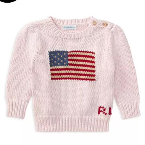 Polo Girls' Flag Cotton Sweater - Baby