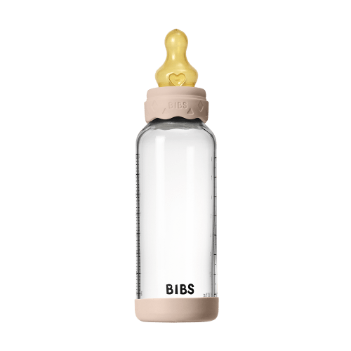 BIBS Baby Glass Bottle Boheme Set 8oz Latex - Blush – Bibsworld store US