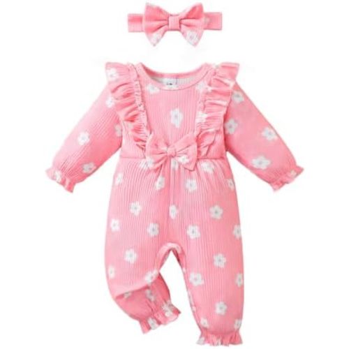 Renotemy Baby Girl Clothes Gifts Newborn Essential Outfit Preemie-12Months
