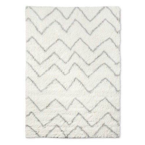 Chevron Area Kids' Rug - Pillowfort™, Color: Off-White, Size: 4'x5'6"