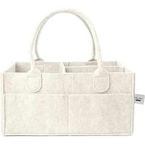 Mr. Pen- Baby Diaper Caddy Organizer, Beige, Medium | Nursery Storage Bin and Car Organizer for Diapers and Baby Wipes