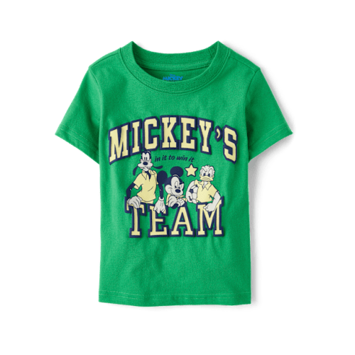 Baby And Toddler Boys Mickey Mouse™ Team Graphic Tee - Green