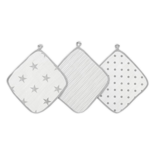 Dusty Cotton Muslin Washcloth 2pk | aden + anais