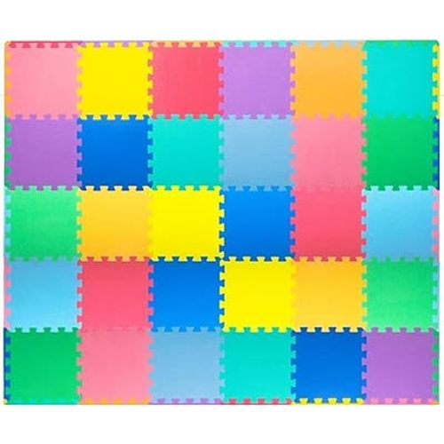 TOYVELT Foam Puzzle Floor Mat for Kids – 12x12 32 Tiles Interlocking Play Mat with Colors – Educational Large Puzzle Foam Floor Tiles for Crawling, Non-Toxic
