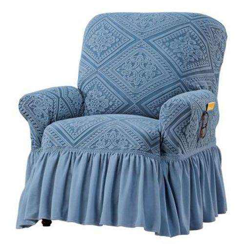 Collections Etc Ruffled Stretch Furniture Cover