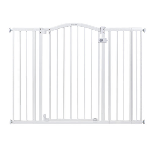 Ingenuity Extra Tall & Wide Safety Pet and Baby Gate, 29.5"-53" Wide, 38" Tall, Pressure or Hardware Mounted, Install on Wall or Banister in Doorway or Stairway, Auto Close Walk-Thru Door - White & Reviews | Wayfair