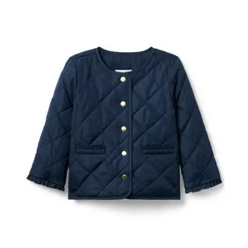 Girl Merchant Marine The Quilted Ruffle Cuff Jacket by Janie and Jack