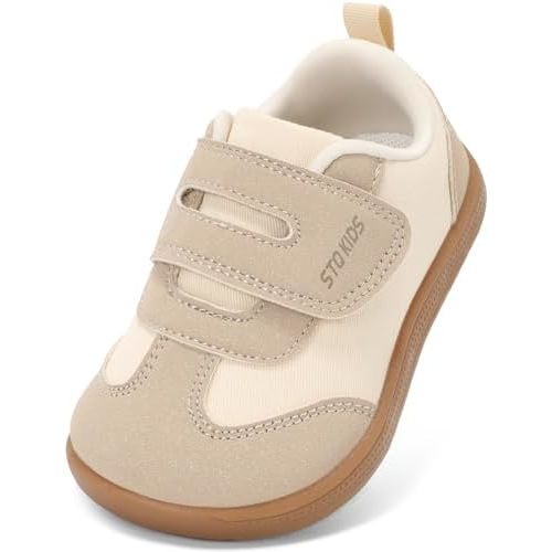 Wide Toe Box Toddler Shoes Zero Drop Boys Girls Barefoot Shoe Non-Slip Little Kids Sneakers for First Walking