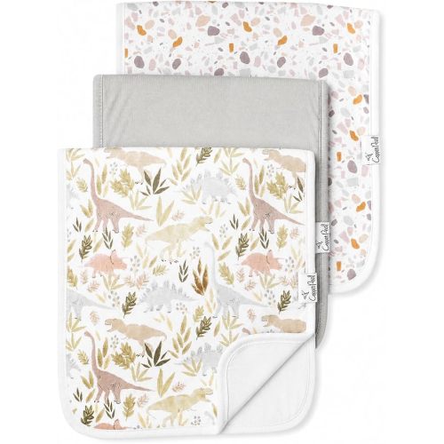 21" x 10", Rex - Copper Pearl Premium Baby Burp Cloths - 3-Pack