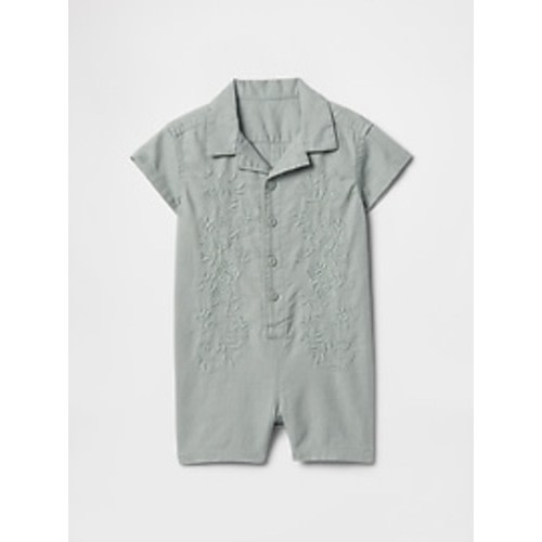 Baby Linen-Cotton Cabana Shorty One-Piece | Gap