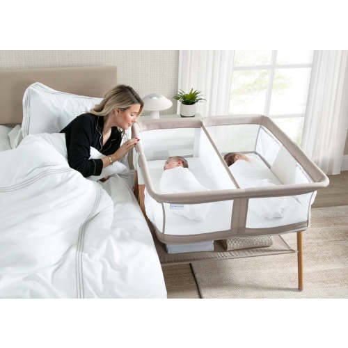 Bondi Beechwood Twin Bassinet | Delta Children