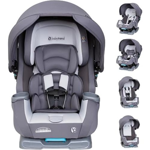 Baby Trend Cover Me™ 4-in-1 Convertible Car Seat, Vespa – Built-in Canopy, 4-Stage Growth System, Plush Comfort Padding, Multi-Position Recline