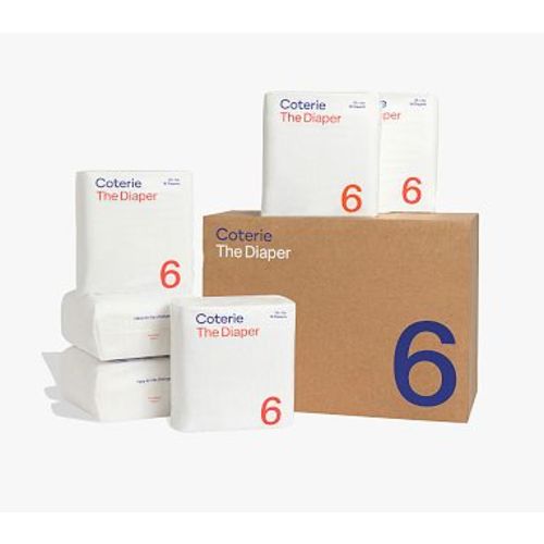 Coterie Diaper 6 Pack, Size 06, (35+ lbs)