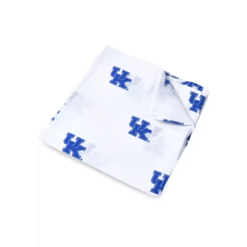 Kentucky Wildcats White Muslin Swaddle Baby Blanket - 21929239