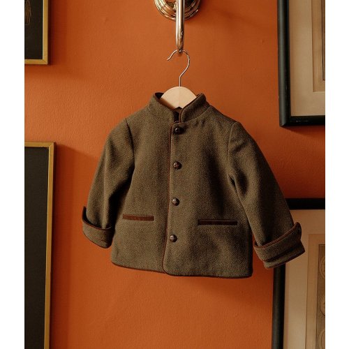 Edgehill Collection x Kristin Ellen Hockman Baby Boys Stand Collar Moritz Jacket