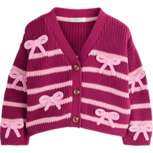 Kids' Bow Detail Stripe Cardigan, 12-18M