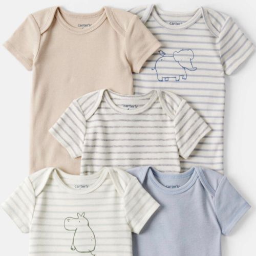 Carter's 5 Pack Hippo Bodysuits