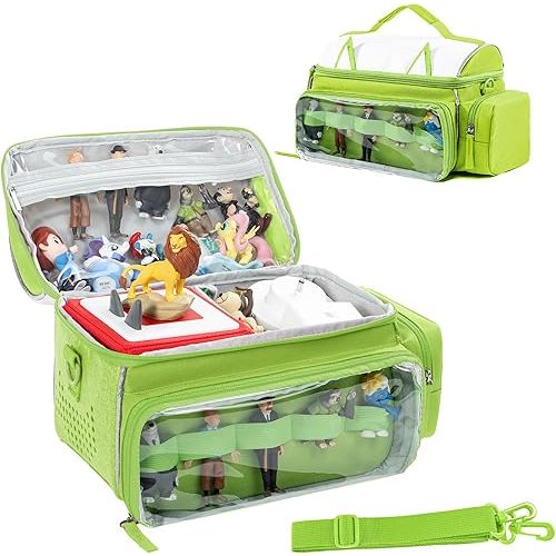 SFYBYHEART Carrying Case Compatible with Toniebox Starter Set, Tonis Figures, Tonis Characters, Cute Tony Case, Tonis Storage and Organizer with Shoulder Strap