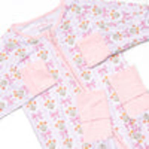 Bedtime Bouquets Bamboo Zippy Pajama, Pink – Stitchy Fish