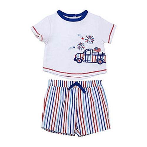 Baby Starters Americana Baby Boys 2-pc. Short Set, Color: White - JCPenney