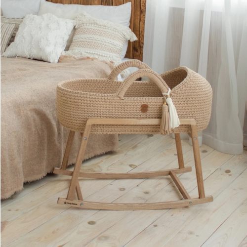 Handmade Moses Basket with Rocking Stand | Anzy Home