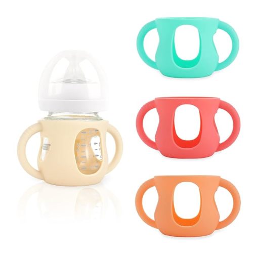 4-Pack Silicone Sleeves for Philips Avent Glass Bottles 4 oz