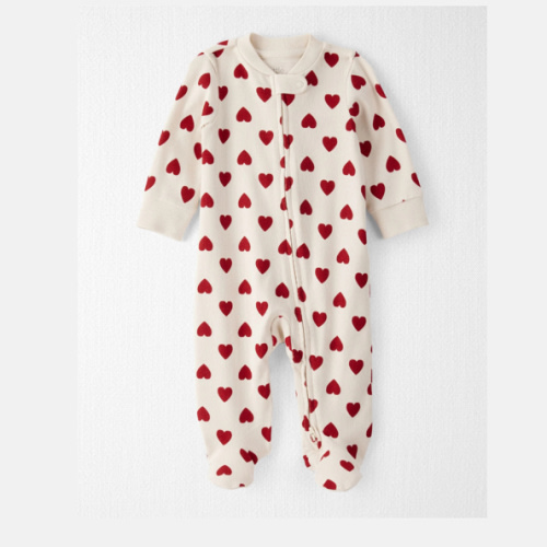 ‎Baby Organic Cotton Sleep & Play Pajamas in Forever
Hearts Print