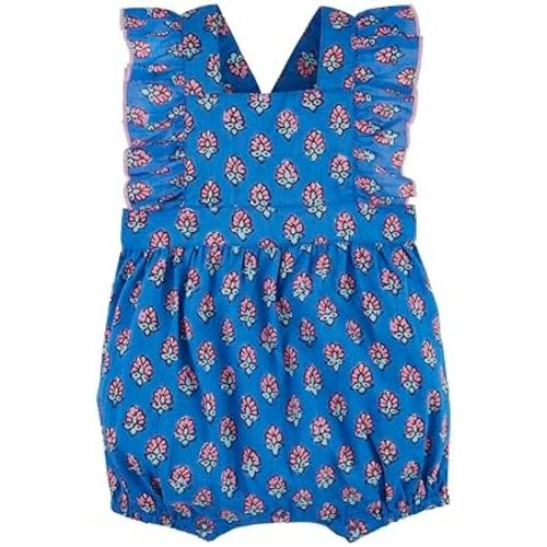 Mud Pie Baby Girls Children's Ruffle Print Romper