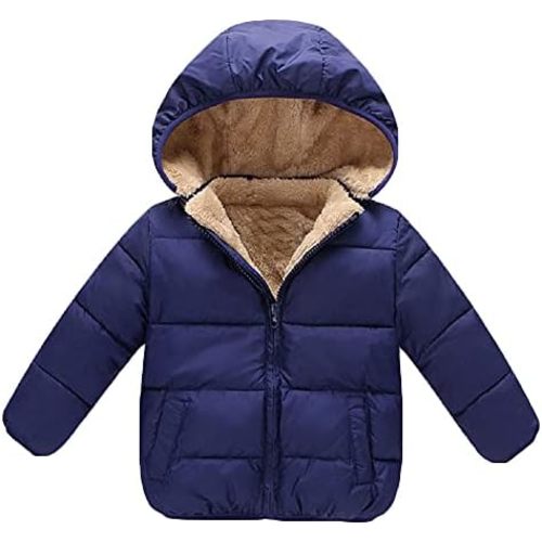 Baby Girls Boys' Winter Fleece Jackets With Hooded Toddler Cotton Dress Warm Lined Coat Outer Clothing