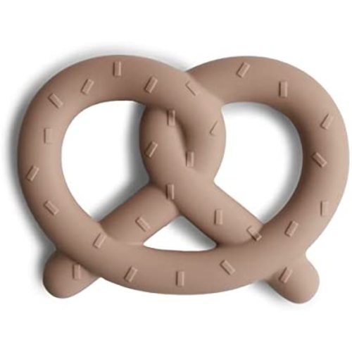 mushie Silicone Baby Teether Toy | Pretzel