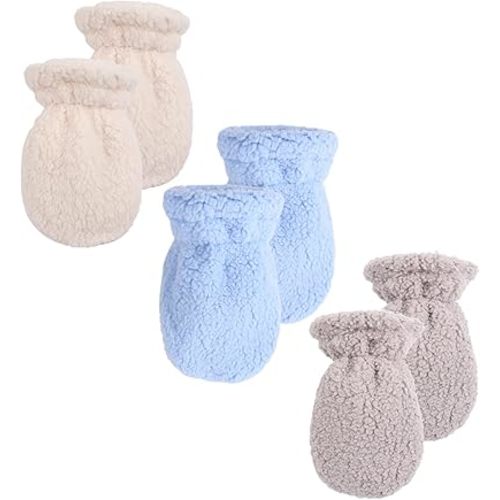 Peecabe Winter Warm Baby Mittens Infant Toddler Fleece Gloves for Boys and Girls Cozy Mittens Set 0-24 Months