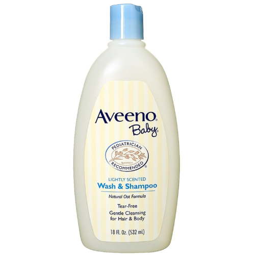 AVEENO Baby Wash & Shampoo, Lightly Scented 18 oz (Pack of 3)