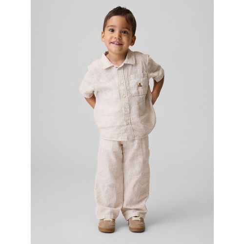 Baby & Toddler Linen-Cotton Pull-On Pants
