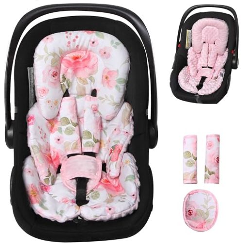 Infant Car Seat Insert, 2-in-1 Reversible Baby Carseat Cushion for Newborns