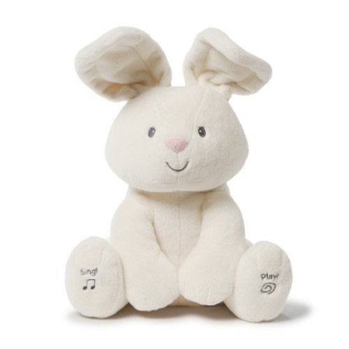 Baby GUND Flora the Bunny Animated Plush, Singing Stuffed Animal Toy for Ages 0 and Up, Cream, 12"