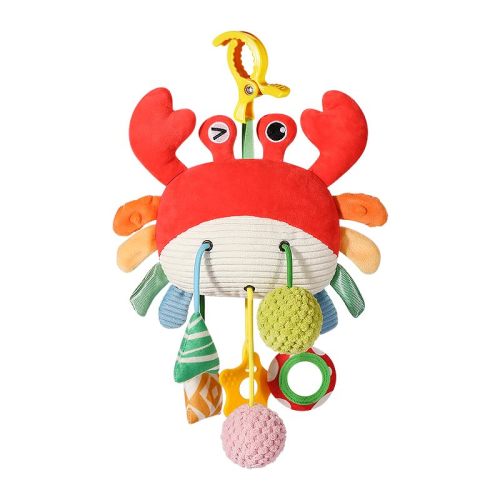 Car Seat Toys for Babies 0–12 Months – Hanging Baby Activity Toy for Car Seat, Stroller, Crib & Gym – Infant Plush Rattle with Mirror, Crinkle, Clip-On for Boys & Girls
