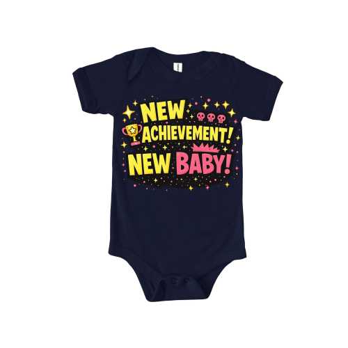 New Baby Bodysuit | "Achievement" Gamer Outfit, Dungeon Crawler Carl baby , New Parent Geek Shower Gift