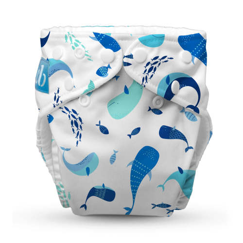 Reusable Cloth Diaper: One Size with Fleece (Pack of 1) - The Whale on – Charlie Banana