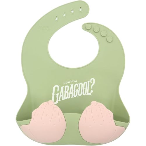 Teasin' Teethers Funny Italian Silicone Baby Bib with Pocket Food Catcher for Toddlers and Infants Funny Baby Bib Gift