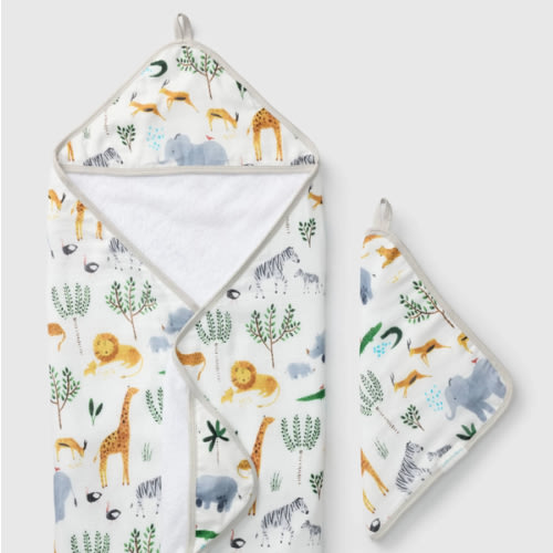 Hooded Towel Set - Safari Jungle
