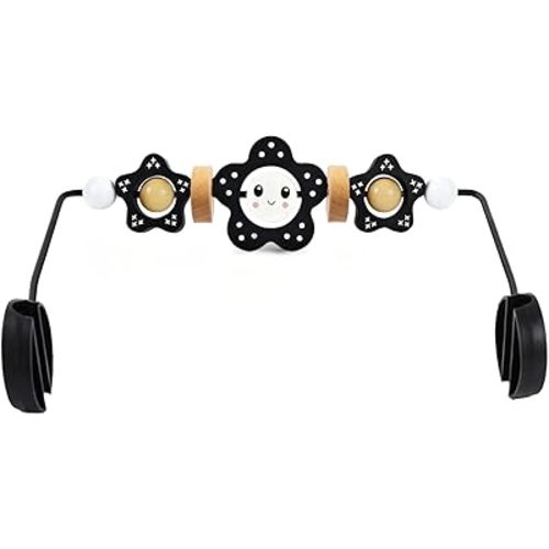 Baby Bouncer Toy Bar, Compatible with Baby Bjorn Bouncer, Wooden Baby Bouncer Toy Bar Attachment, Child-Friendly Materials, Rotatable Baby Sensory Toy for Babies