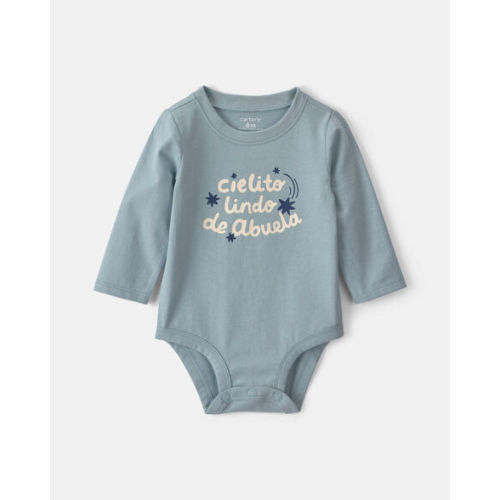 Baby 'Cielito Lindo De Abuela' Long-Sleeve Graphic Bodysuit - Blue | Carter's