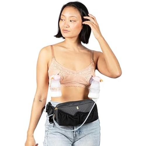 Pump Bag - Wearable and Portable Breast Pump Storage, Travel & Carrying Case - Fits All Small Pumps: Baby Buddha, Spectra Compact, Elvie Stride - Pump-A-Porter Mini