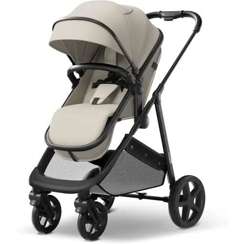 Mompush Wiz 2 in 1 Baby Stroller with Bassinet Mode, Convertible Infant Stroller for Newborn and Toddler with Reversible Seat and Large UPF 50+ Canopy