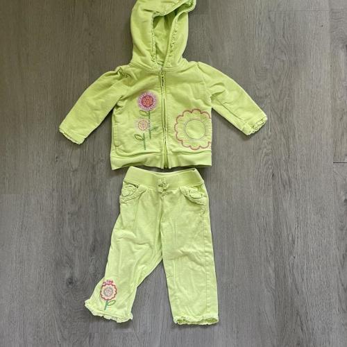 Vintage OshKosh green baby embroidered sweatsuit....