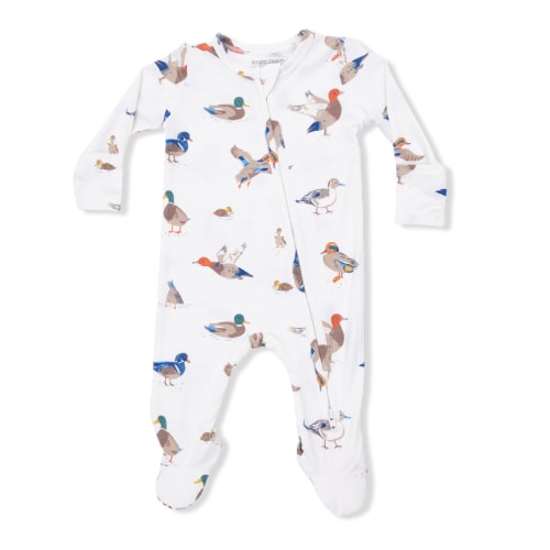 Just Ducky Print Zipper Footie Angel Dear Mallard & Duck Zipper Footie – Madison-Drake Children's Boutique