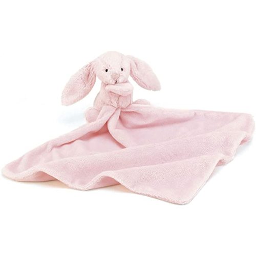 Jellycat Bashful Pink Bunny Soother, 13.5 - Security Blanket & Lovey for Babies - Baby Gift
