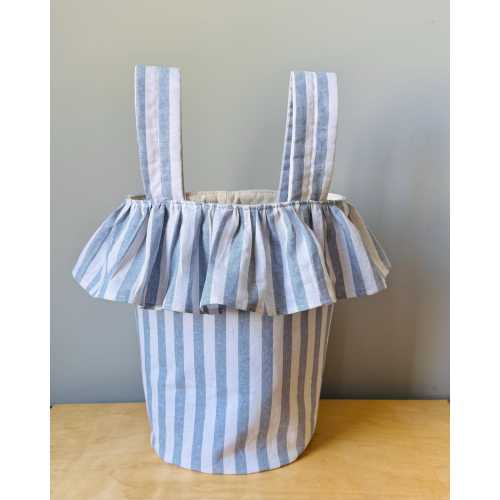 Ruffled Stroller Bag | Stylish Diaper Tote for Moms | Feminine Baby Organizer | Soft Structured Stroller Storage | Trendy Mom Gift